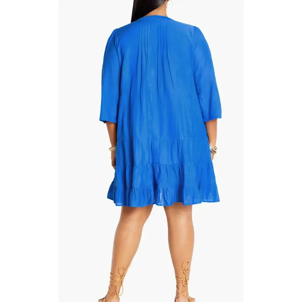 J. Crew Milly Button-Up Mini Dress Women's Medium Blue Cover-Up All Cotton - Picture 2 of 9